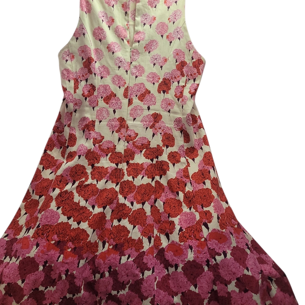 Maggy London Red and Pink Heart Pattern Midi Dress - Picture 3 of 5